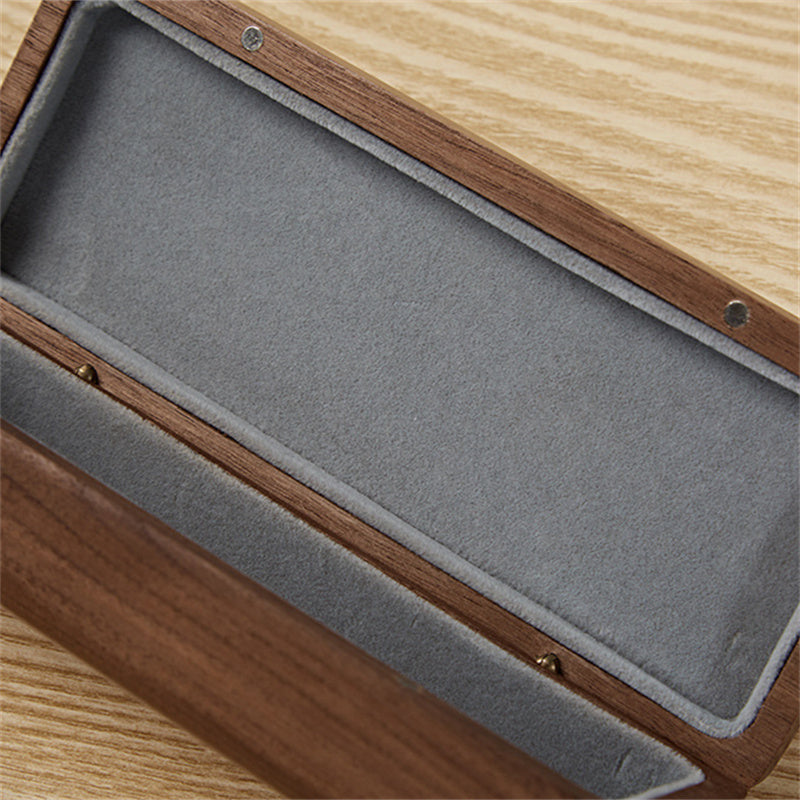 Brillendoos met hout afgewerkt - Black Walnut