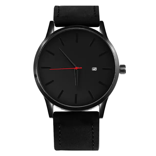 Quartz - horloge leren band