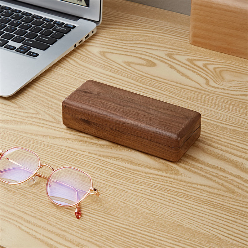 Brillendoos met hout afgewerkt - Black Walnut