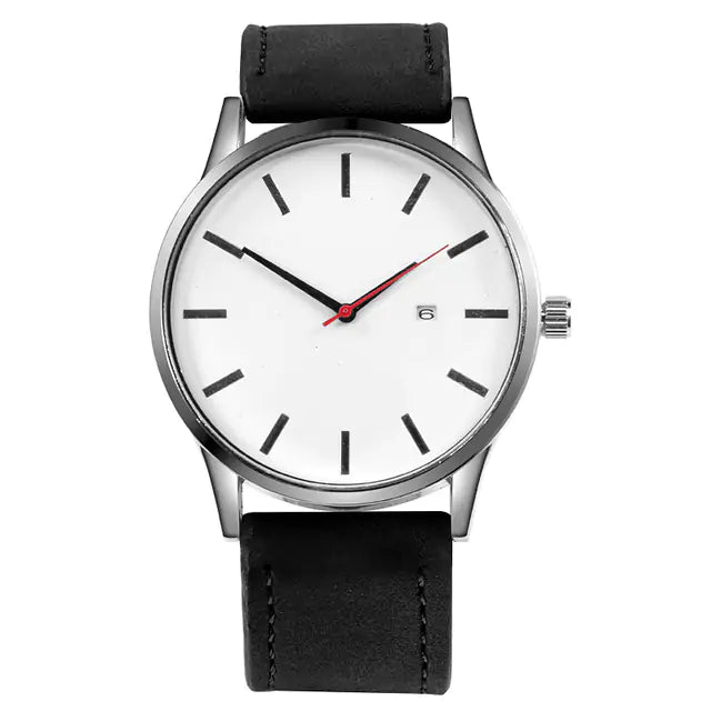 Quartz - horloge leren band