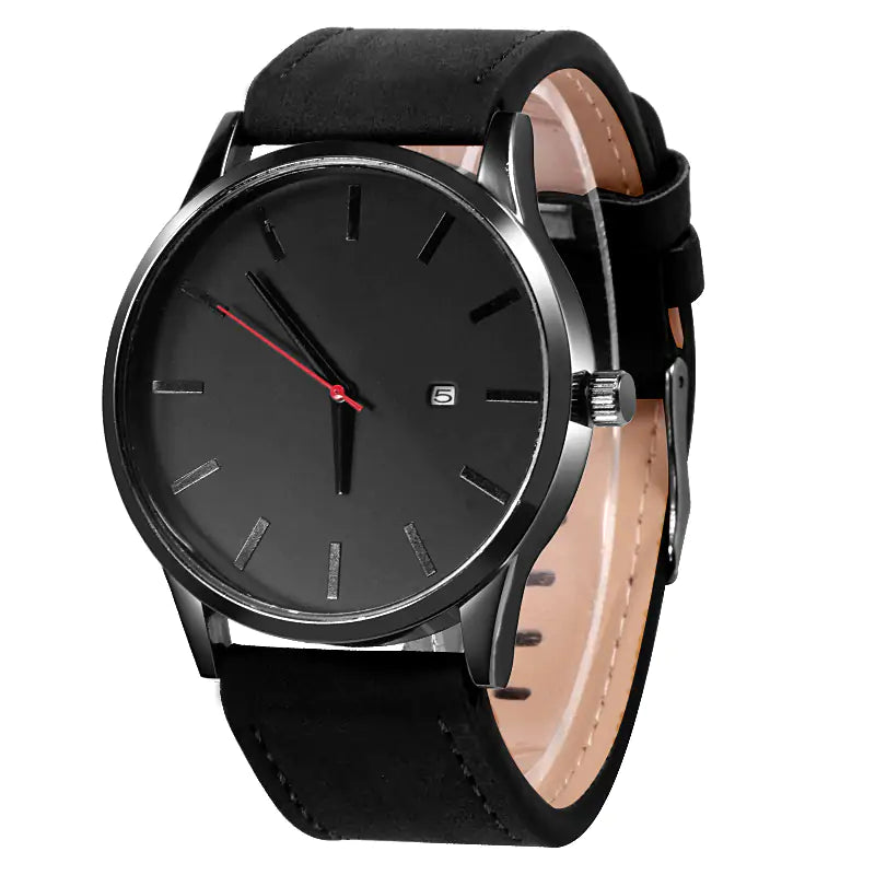 Quartz - horloge leren band